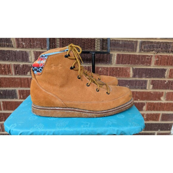 Under Armour Suede Chukka Boots Tan Crepe Sole Lace Up Casual Outdoor Men’s-11